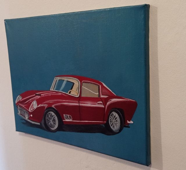 Quadro Ferrari Rossa dipinto a mano