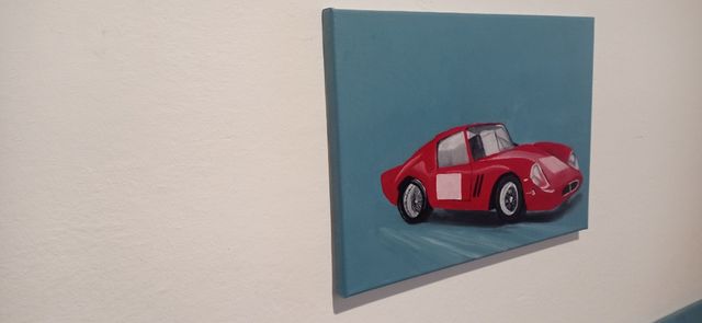 Ferrari d'epoca quadro dipinto a mano
