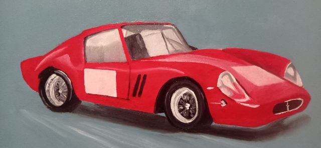 Ferrari d'epoca quadro dipinto a mano