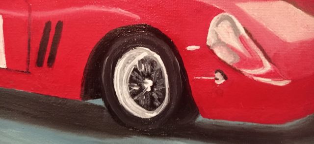 Ferrari d'epoca quadro dipinto a mano
