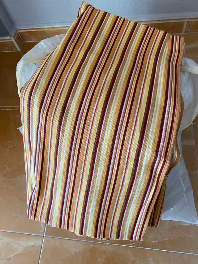 Visillo y cortinas de 2 ventanas