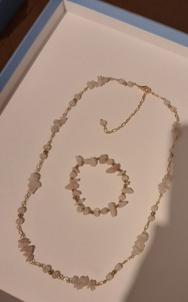 cuarzo rosa natural juego nuevo