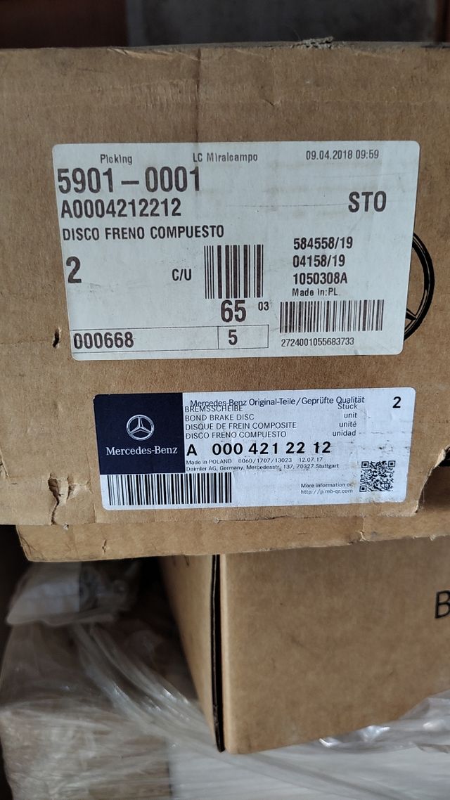 Discos de freno mercedes E220 2017