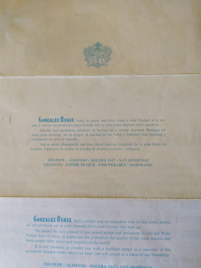 Cartel Toros 1986 papel seda Exclusivo