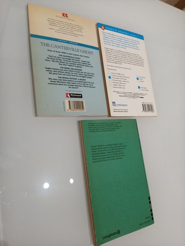 Novelas en inglés, varios títulos