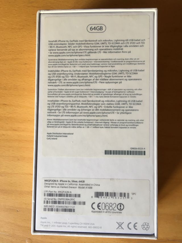 Caja vacia iPhone 6s ilustración roja