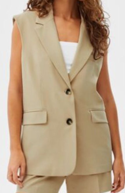 chaleco largo bershka