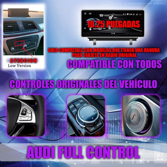 PANTALLA GPS AUDI Q3 2013-2018 CARPLAY ANDROID