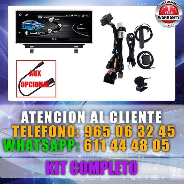 PANTALLA GPS AUDI Q3 2013-2018 CARPLAY ANDROID