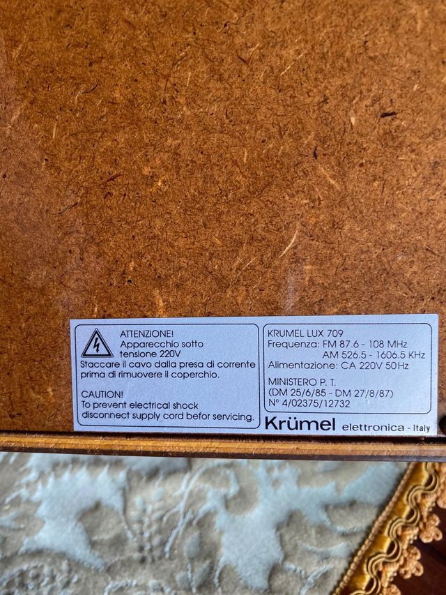 Riproduzione radio anni 50 FUNZIONANTE 