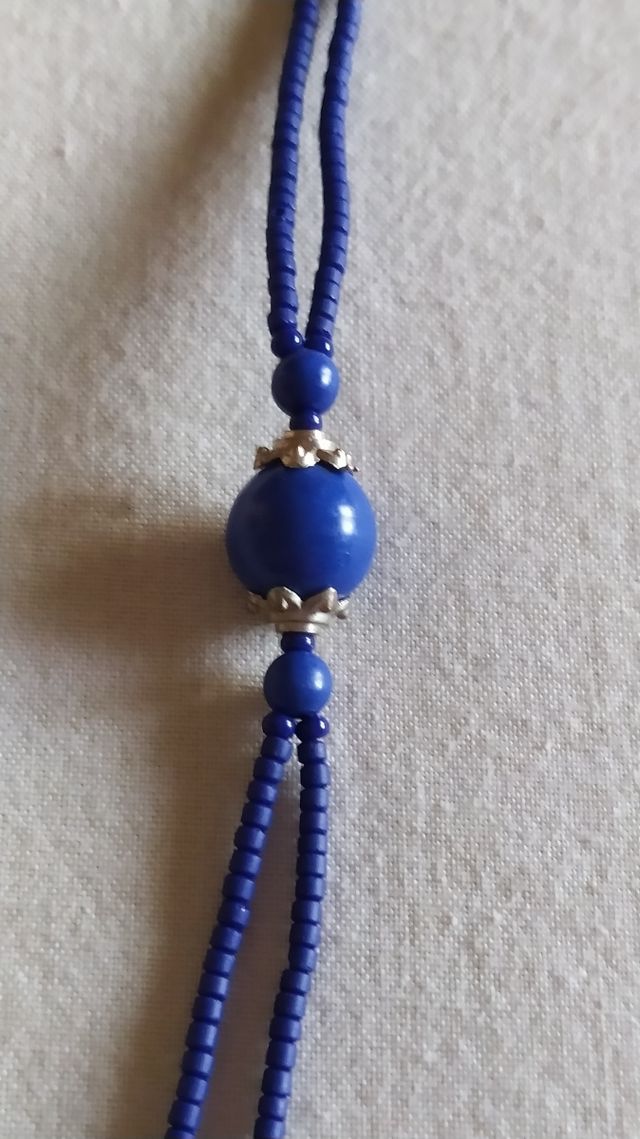 Collana lunga doppio filo in lapislazzuli