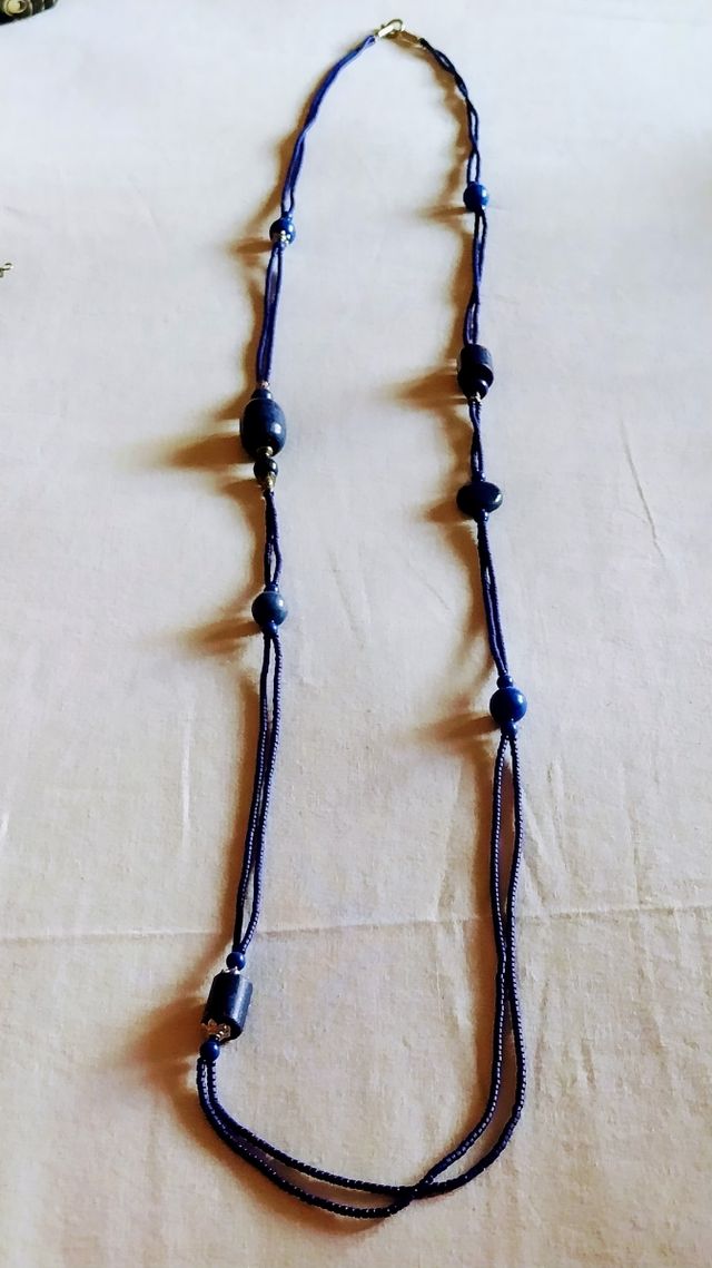 Collana lunga doppio filo in lapislazzuli