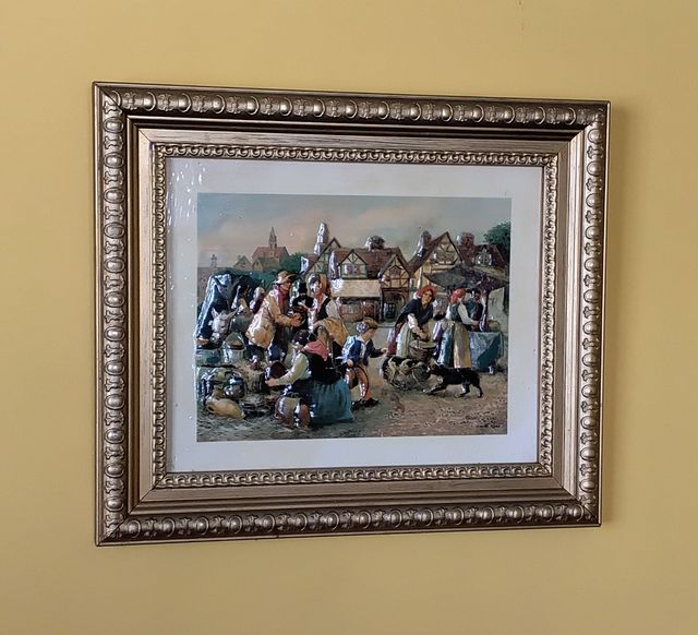 Antiguo Cuadro en Relieve 