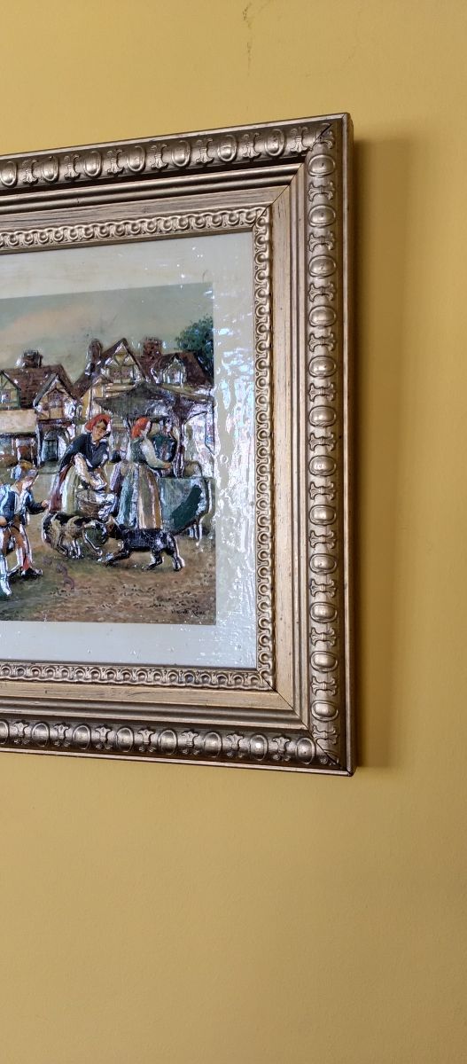 Antiguo Cuadro en Relieve 