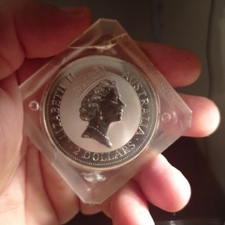 moneda dos onzas de plata
