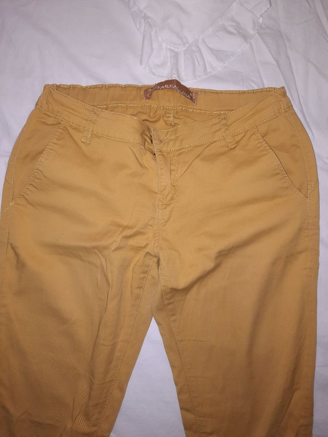 Pantalone Chino senape FARFALLINA cotone taglia44