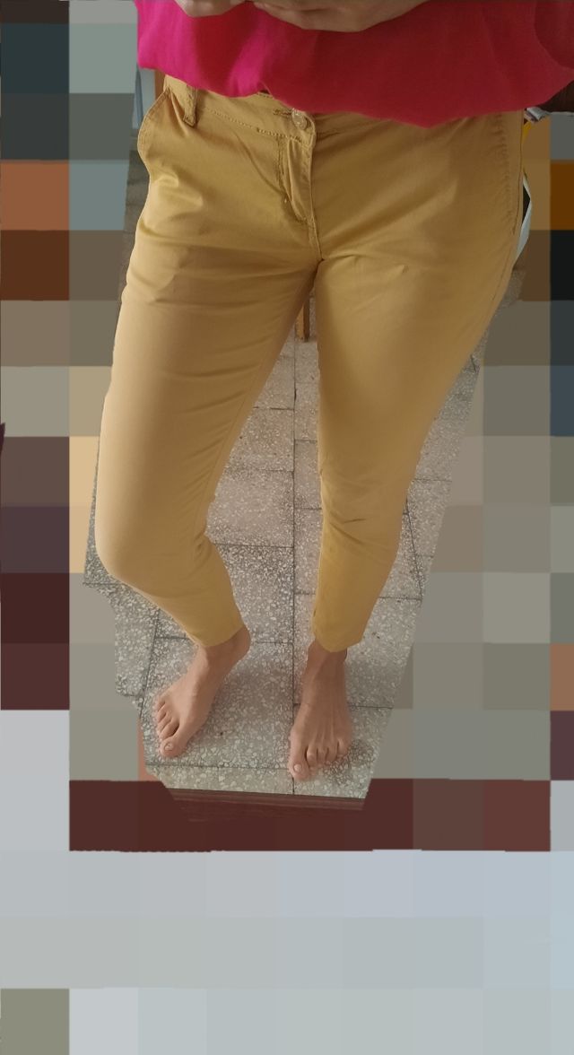 Pantalone Chino senape FARFALLINA cotone taglia44