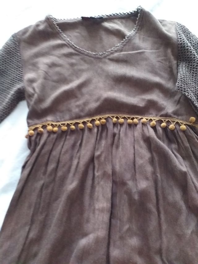 Vestido suelto Talla M color marrón
