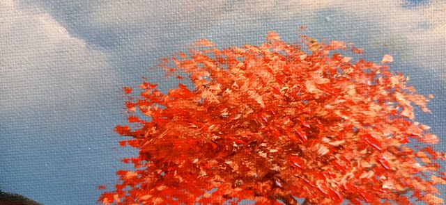 Quadro paesaggio olio su tela