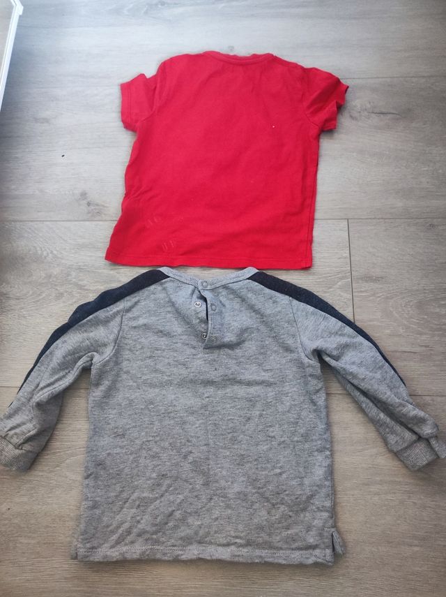 sudadera y camiseta 2 años