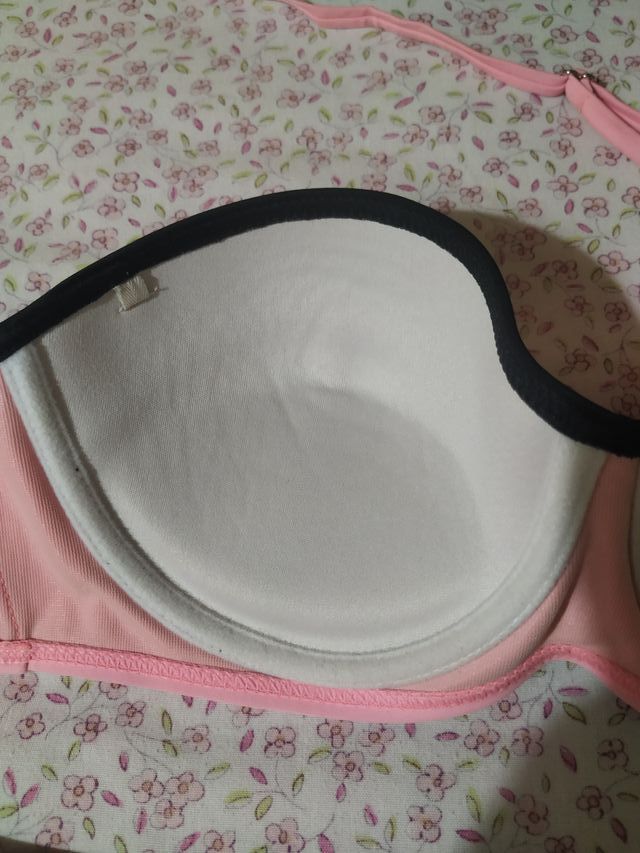 Bikini rosa flúor push-up