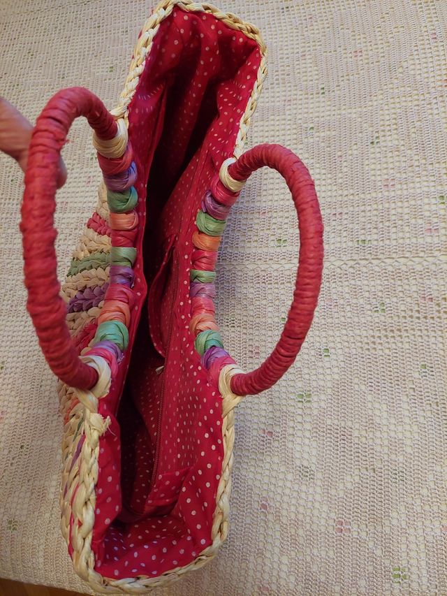 Bolso mimbre de verano 