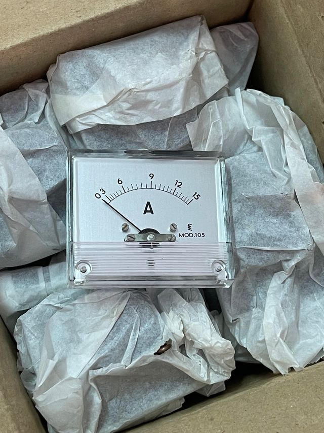 Voltímetro de panel analógico, 50×45mm, 10 Vcc