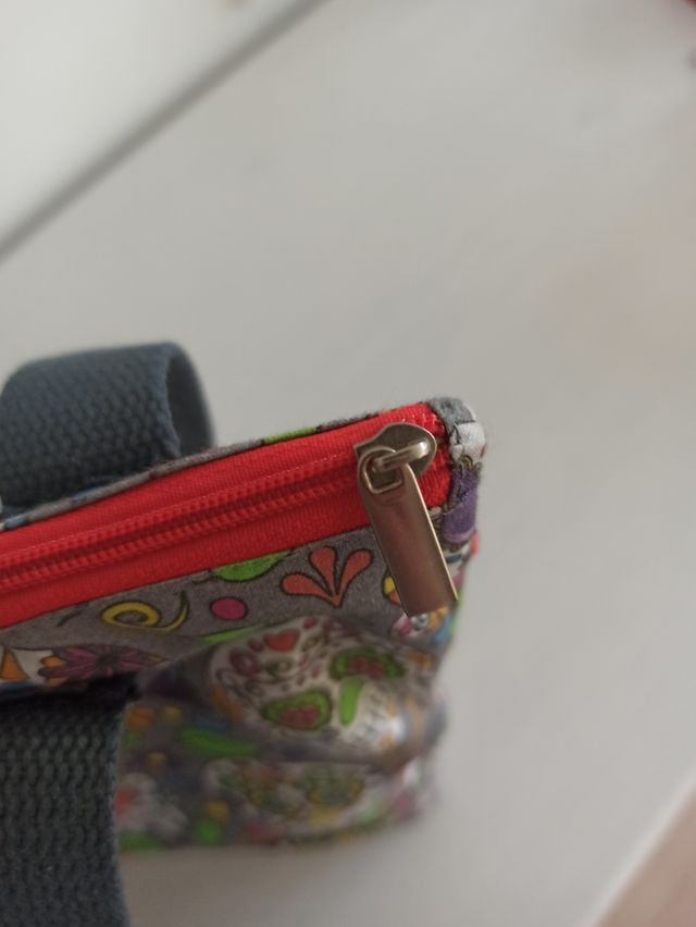 Tote bag con cremallera, forro y bolsillos