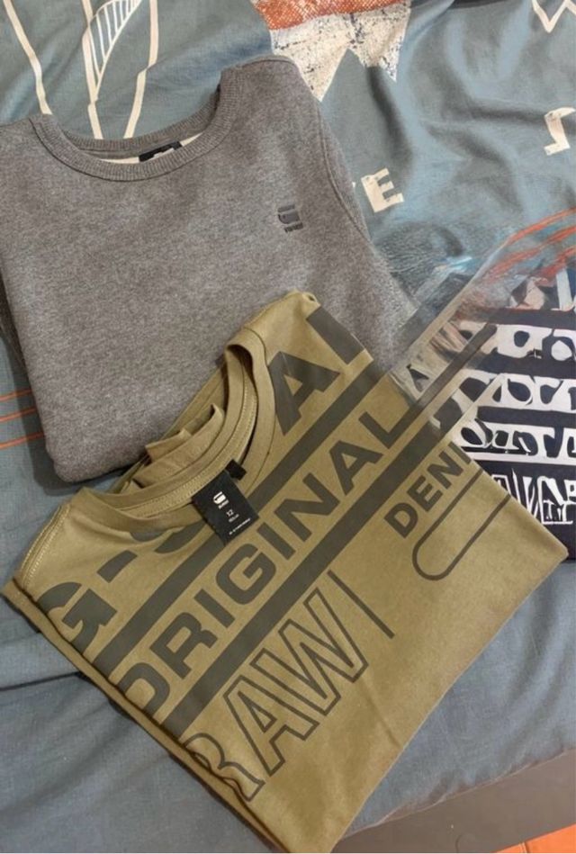 Lote niño G-Star t 12 original jersey gris y camis