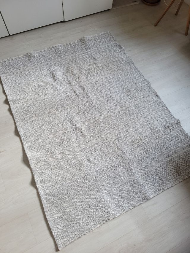 alfombra gris lavable