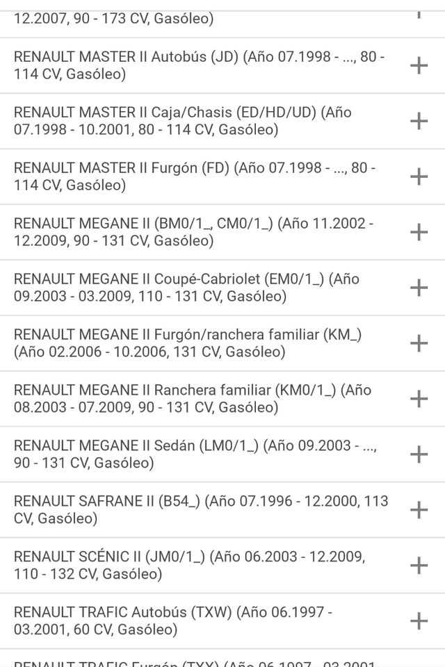 Filtro combustible Renault Nissan Volvo Citroen
