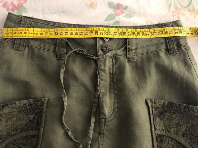 Desigual, falda color caqui, talla 36