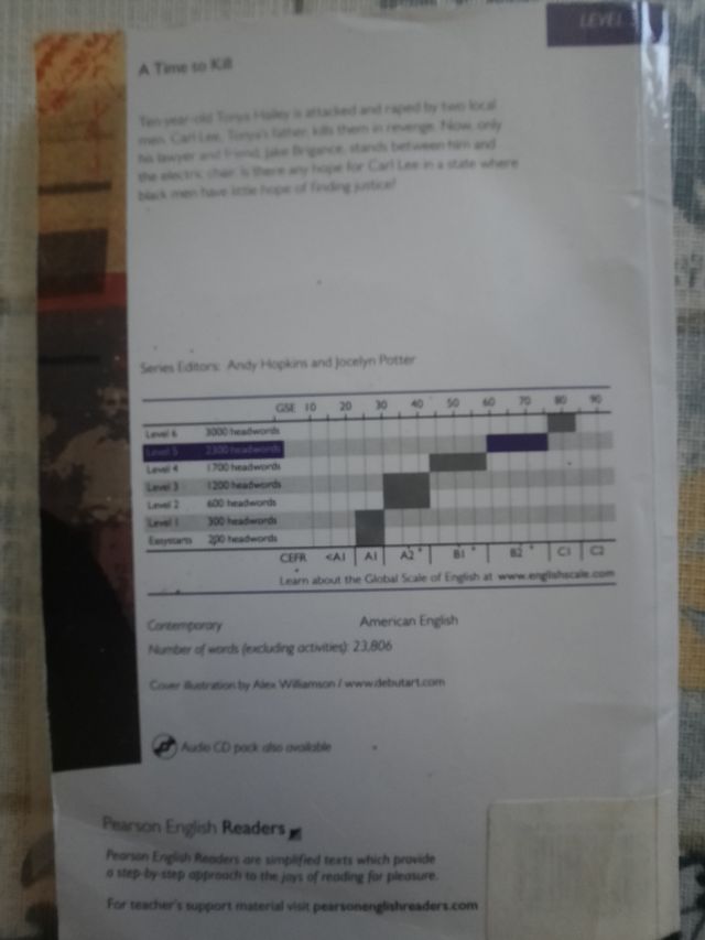 Libro de lectura en Inglés "A Time to Kill"