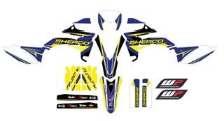 Kit Pegatinas moto Sherco SE R Y SE F 13-16 azul 3