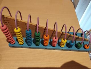 abaco infantil de madera y metal 