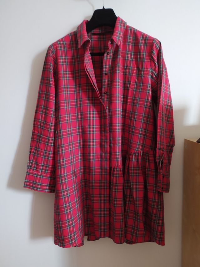 vestido corto cuadros