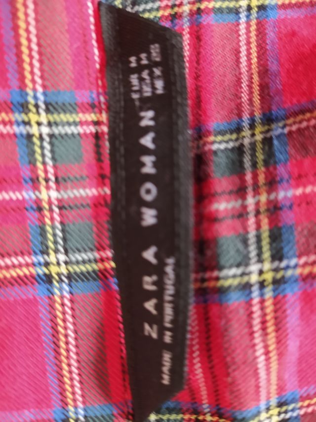 vestido corto cuadros