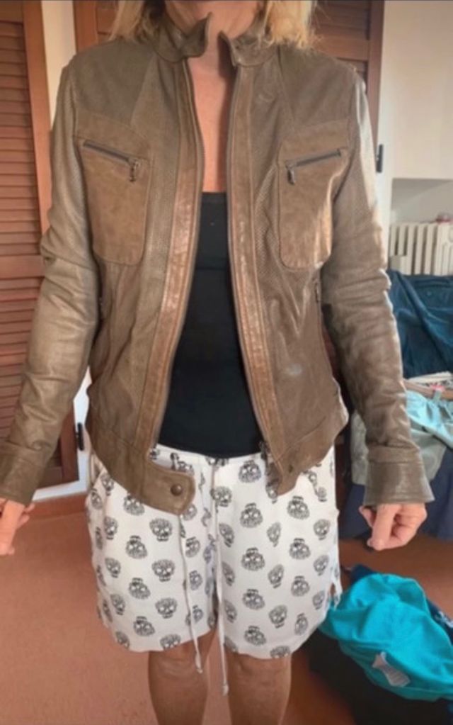 Giubbotto pelle modello motociclista