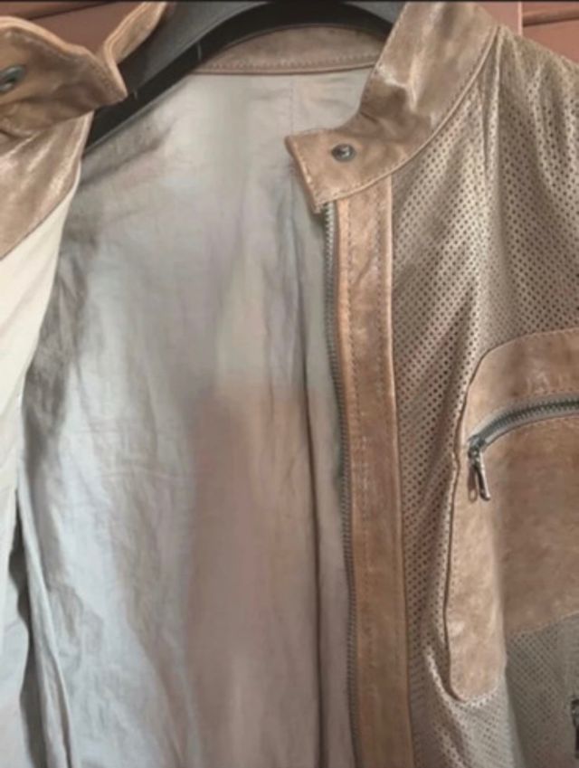 Giubbotto pelle modello motociclista