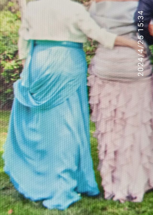 vestido largo fiesta T-46 turquesa