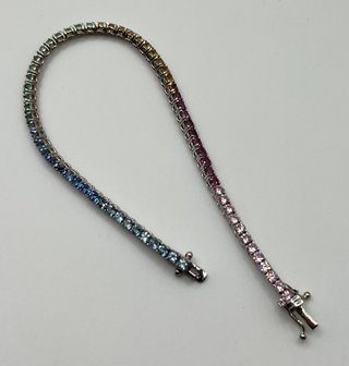 Pulsera riviere oro blanco de 18 kt tutti frutti