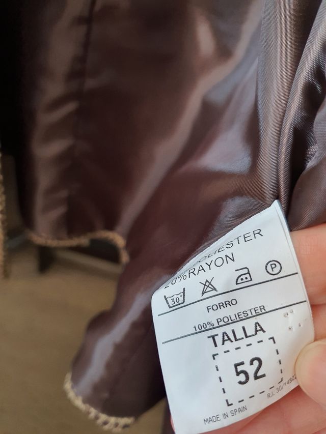 Traje falda marron 6xl