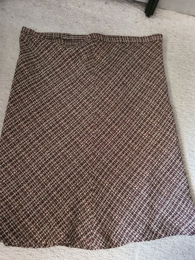 Traje falda marron 6xl