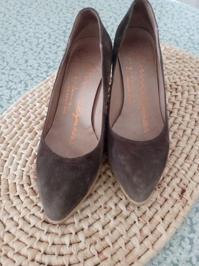 zapato tacón esparto