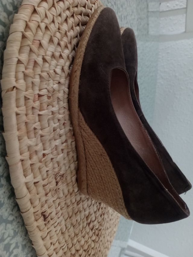 zapato tacón esparto