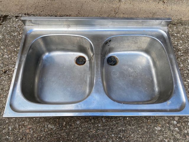 Pila fregadero acero dos senos