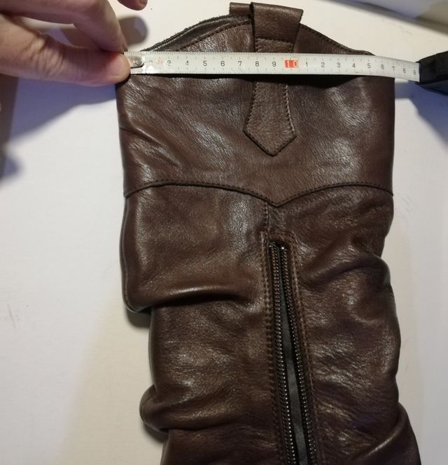 Stivali Made in Italy, in Pelle Marrone, n° 38