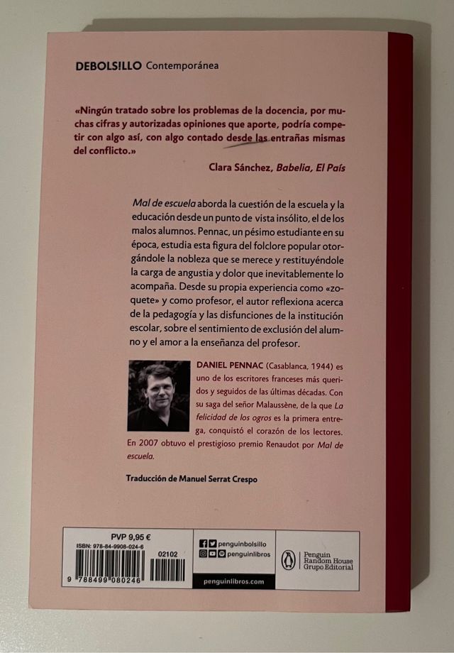 Libro mal de escuela.