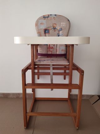 Trona convertible en mesa con silla de juegos