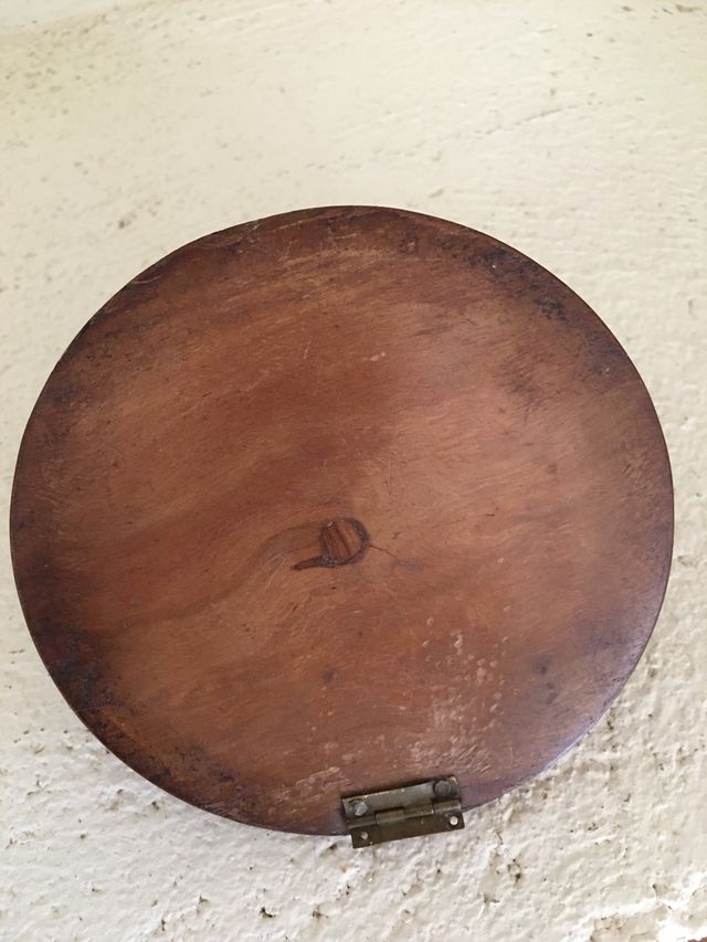 Decorazione vintage antica a forma di frusta Caixa, scatola in legno